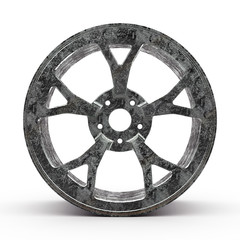 Obraz premium 3D model aluminium car wheel