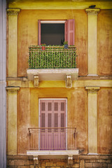 Greece Nafplion, balcony of a vintage house