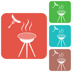 Barbecue sausage icon