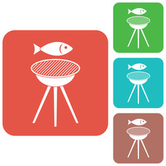 Grilled fish icon