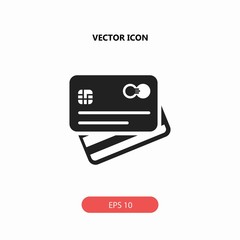 credit card front and back view vector icon