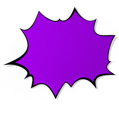 Pop art splash background, comics book explosion abstract style, blank layout template, clouds beams and isolated dots pattern on background.