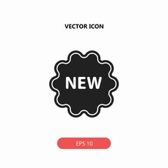 new commercial label vector icon