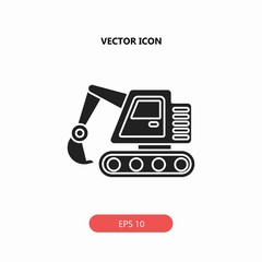 excavator vector icon