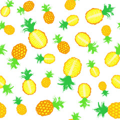 Pineapple Background Painted Pattern
