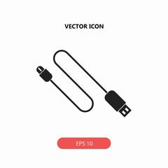 usb cable vector icon