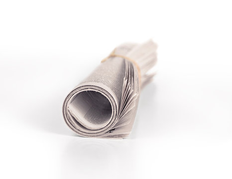 rolled-up nnewspaper