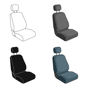Car seat.Car single icon in cartoon style vector symbol stock illustration web.