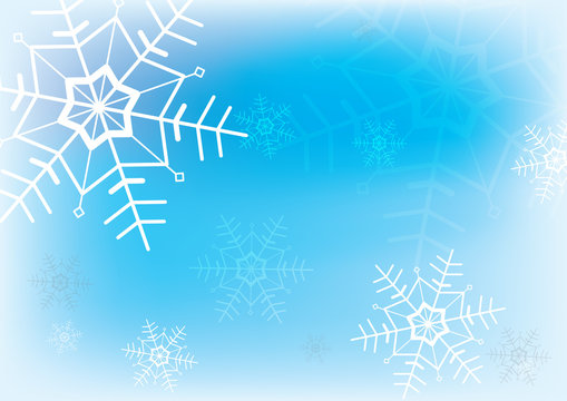 Blue And White Snowflake Vector Background