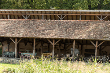 Old carts in ASTRA Museum of Traditional Folk Civilization - the largest open air museum in Romania and one of the largest in Europe