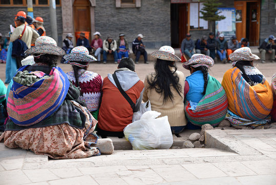 Femmes péruviennes à Chivay au Pérou