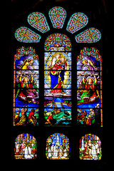 Vitrail de l'église , La Guérinière, Noimoutier, Vendée 