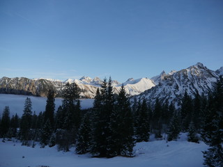 Winter landscape alps