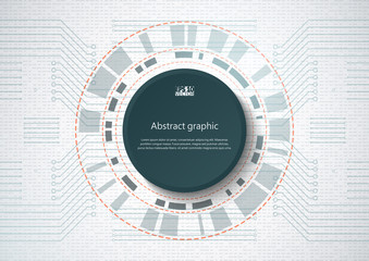 Abstract technological background with various technology elements. Eps10 Vector illustration.