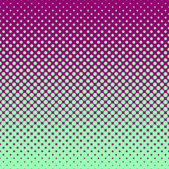 Halftone abstract background in green and complement colors