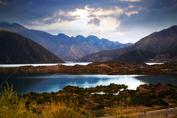 Lake near Potrerillos, RN7, Andes, Argentina