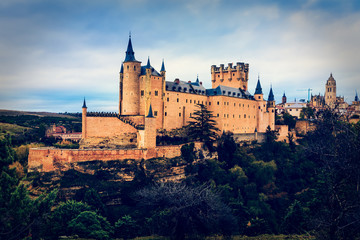 Fototapeta premium View of Alcazar of Segovia