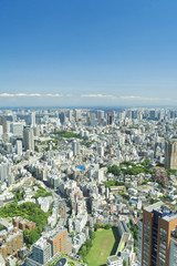 Fototapeta premium 東京都市風景 六本木から望む都心全景 春 緑