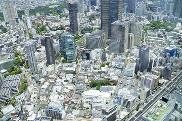 Fototapeta premium 東京都市風景 俯瞰で望む六本木周辺