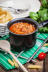 Mediterranean meal preparation.