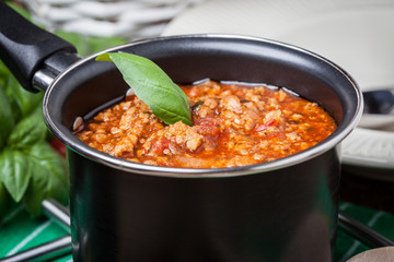 Mediterranean meal preparation.