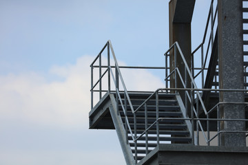 Fluchttreppe Fluchtweg an einem Industriegebäude