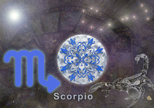 Signo Escorpio.
Representación del signo de agua escorpio en el horóscopo.
