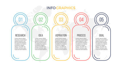 Business infographics. Presentation with 4 options. Vector template.