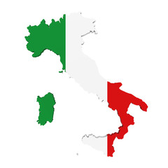 Map of Italy Isolated