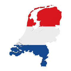 Map of Netherlands Isolated