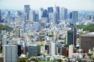 Naklejka premium 東京都市風景 六本木から望む新宿方面