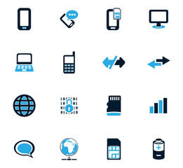 Mobile connection icons set