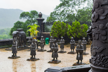 Statues of warriors in Imperial Khai Dinh