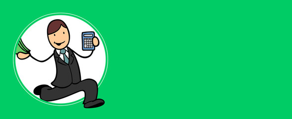 Geschäftsmann als Cartoon