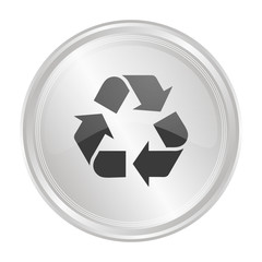 Recycling - Verchromter Button