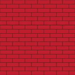 Fototapeta na wymiar Red brick wall vector
