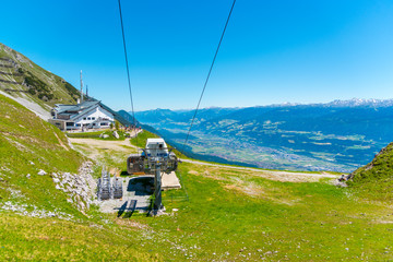 Cable car station on Nordkette mountain in Innsbruck