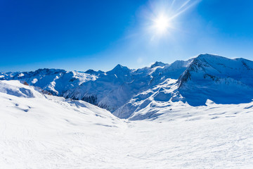 Ski slope scenery