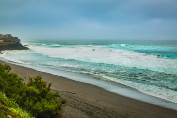 Bad weather on the north coast of Sao Miguel Island, Azores