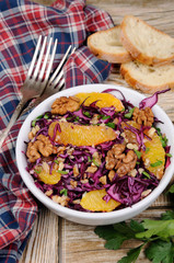 red coleslaw salad