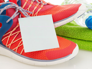 Adhesive note and sport equipment