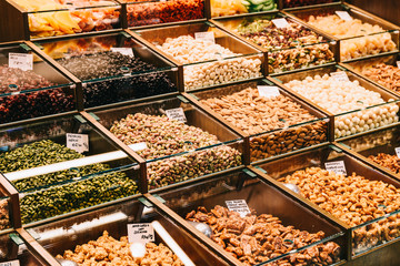 Dry Fruits For Sale In Spanish Market