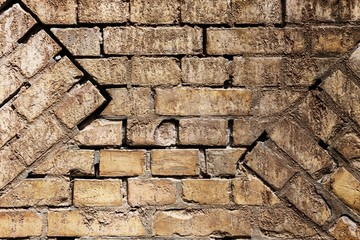 ancient antique brick wall texture