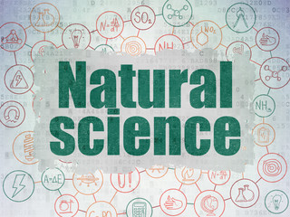 Science concept: Natural Science on Digital Data Paper background