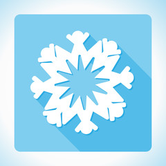 Happy New Year. Vector greeting illustration with snowflake