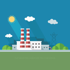 Naklejka premium Plant for the extraction and processing of oil and gas. storage in tanks and barrels. Vector flat style