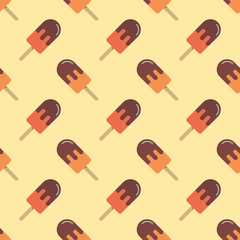 Seamless background image colorful watercolor texture popsicle pattern