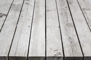 Gray wooden desk. Background photo