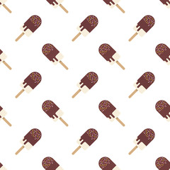 Seamless background image colorful watercolor texture popsicle pattern