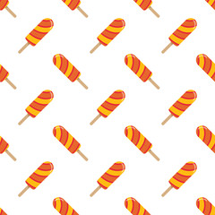 Seamless background image colorful watercolor texture popsicle pattern